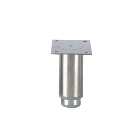 Pied reglable ecoline - 125mmh- 102x82mm Plaque inox - semelle synth. Gris - LSP-2210-050 - Linum