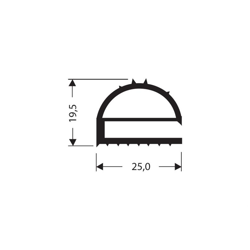 Profil plat pvc  - JPF-0170-050 - Linum