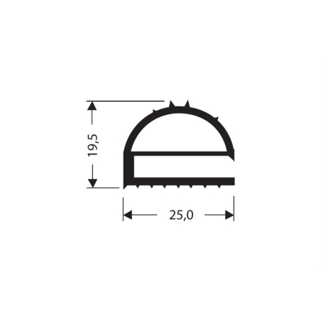Profil plat pvc  - JPF-0170-050 - Linum