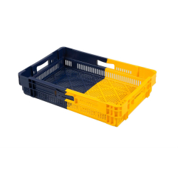 Bac euronorm empilable - 600x400x127 Ajoure - emboitable - bicolore - NOP-6124-668 - Linum
