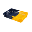 Bac euronorm empilable - 600x400x127 Ajoure - emboitable - bicolore - NOP-6124-668 - Linum