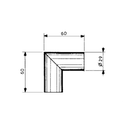 Angle de bourrelet 3462 Pour bourrelet 3461 - FDG-3462-020 - Linum
