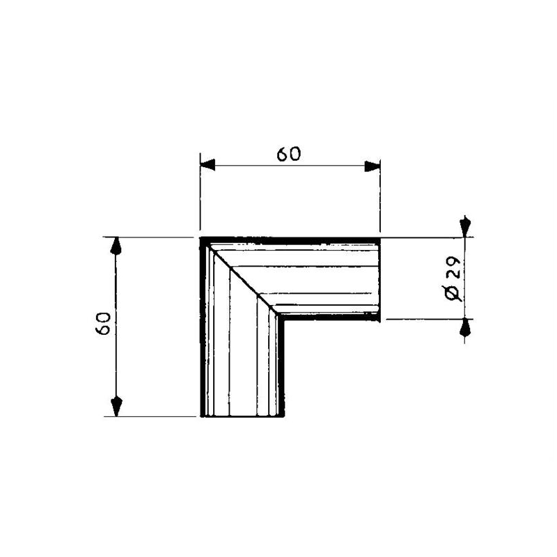 Angle de bourrelet 3462 Pour bourrelet 3461 - FDG-3462-020 - Linum