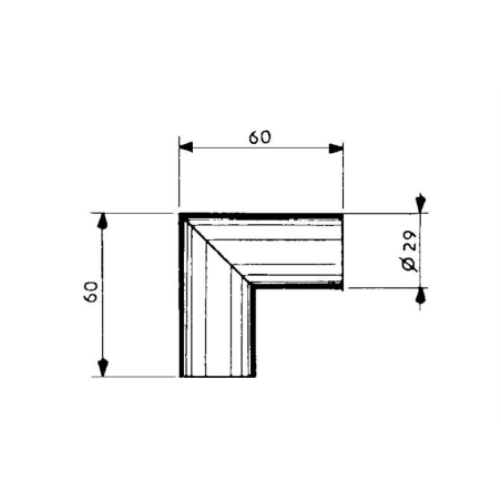 Angle de bourrelet 3462 Pour bourrelet 3461 - FDG-3462-020 - Linum