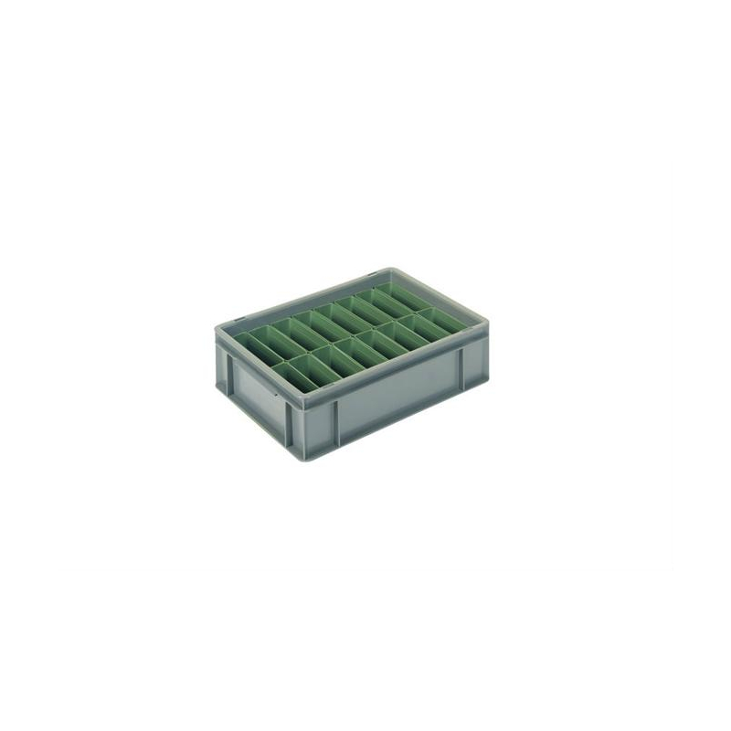 Euronorm 400x300x120mm - 11l - standard Fond & cotes pleins - COC-4125-050 - Linum