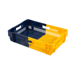 Bac euronorm empilable - 600x400x147 Ajoure - emboitable - bicolore - NOP-6144-668 - Linum