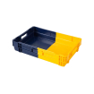 Bac euronorm empilable - 600x400x123 Plein - emboitable - bicolore - NOC-6122-668 - Linum