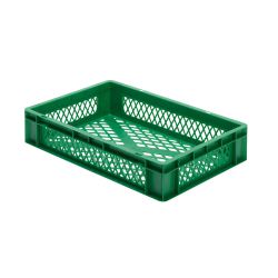 Euronorm 600x400x120 mm - standard Fond & cotes ajoures - RTP-6120-040 - Linum