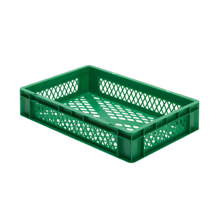 Euronorm 600x400x120 mm - standard Fond & cotes ajoures - RTP-6120-040 - Linum