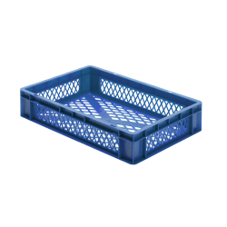 Euronorm 600x400x120 mm - standard Fond & cotes ajoures - RTP-6120-060 - Linum
