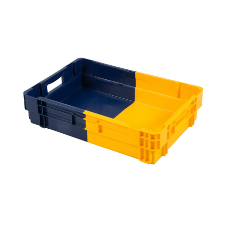 Euronorm bac gerbable emboitable - 25l 600x400x143mm - plein - bi-color - NOC-6142-668 - Linum