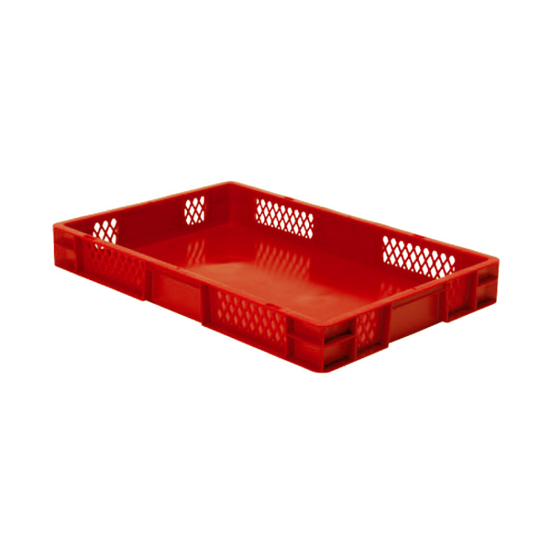 Euronorm 600x400x75mm - standard Fond plein - cotes ajoures - RTD-6407-070 - Linum