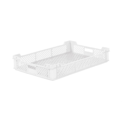 Bac de stockage gerbable - 15l - multi 600x400x100mm - ajoure - blanc - MBP-6102-010 - Linum