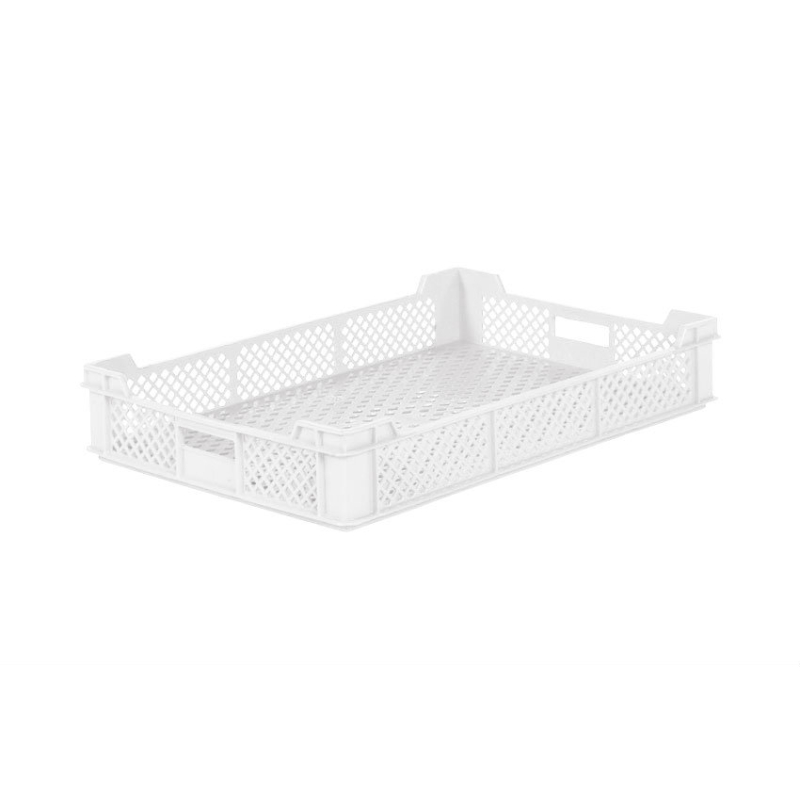 Bac de stockage gerbable - 15l - multi 600x400x100mm - ajoure - blanc - MBP-6102-010 - Linum