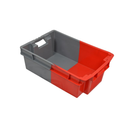 Bac gerbable emboitable - 600x400x200mm Plein - 70% emboitable - bi-color - NGC-6202-675 - Linum