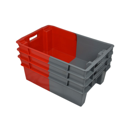 Bac gerbable emboitable - 600x400x200mm Plein - 70% emboitable - bi-color - NGC-6202-675 - Linum