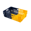 Euronorm bac gerbable emboitable - 34l 600x400x187mm - ajoure - bi-color - NOP-6194-668 - Linum