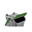 Poubelle avec couvercle basculant Corps gris - couvercle vert - 25l - ECG-0025-040 - Linum