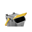 Poubelle avec couvercle basculant Corps gris - couvercle jaune - 25l - ECG-0025-080 - Linum