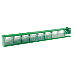 Bloc-tiroirs basculants - 600x68x78 mm 9 godets - serie 7000 - STR-7001-040 - Linum