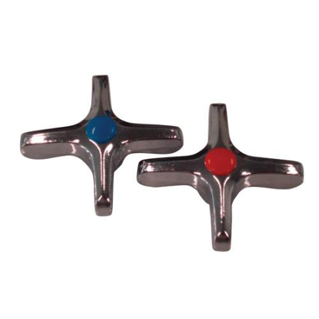 1 paire de poignees etoile - zamac Froid+chaud - LKE-9536-000 - Linum