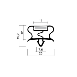 Joint magnetique - 2550mm/lng Avec aimant m18 - JPC-1290-010 - Linum