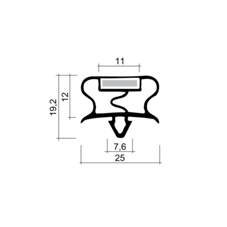 Joint magnetique - 2550mm/lng Avec aimant m18 - JPC-1290-010 - Linum