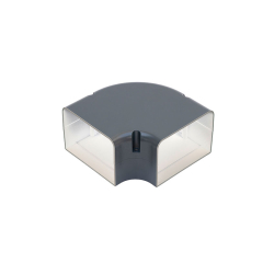 Coude plat 90&deg; - 70mm Gris anthracite ral 7016 - ADP-1323-313 - Linum