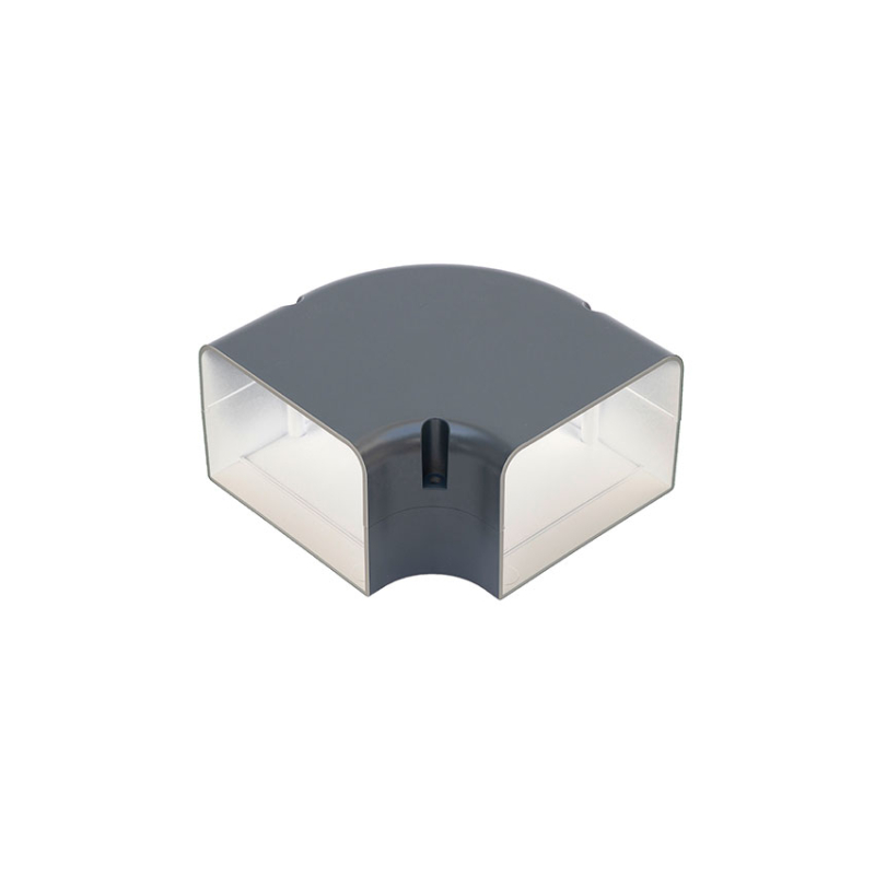 Coude plat 90&deg; - 70mm Gris anthracite ral 7016 - ADP-1323-313 - Linum