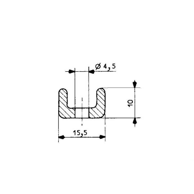 Raidisseur au sol 3352 pour 4451 / 3461 2.5mtr/lng - FDG-3352-020 - Linum