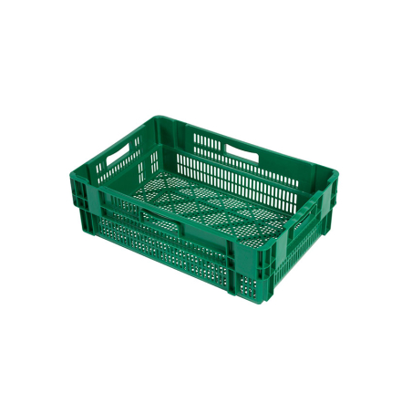 Bac gerbable emboitable - 600x400x190 Fond et cotes ajoures - euronorm - NMP-6194-040 - Linum