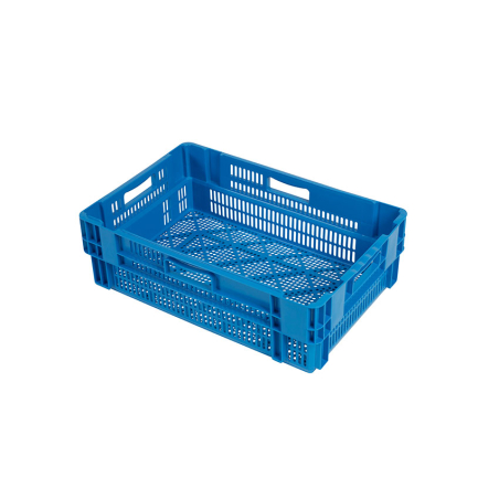 Bac gerbable emboitable - 600x400x190 Fond et cotes ajoures - euronorm - NMP-6194-060 - Linum