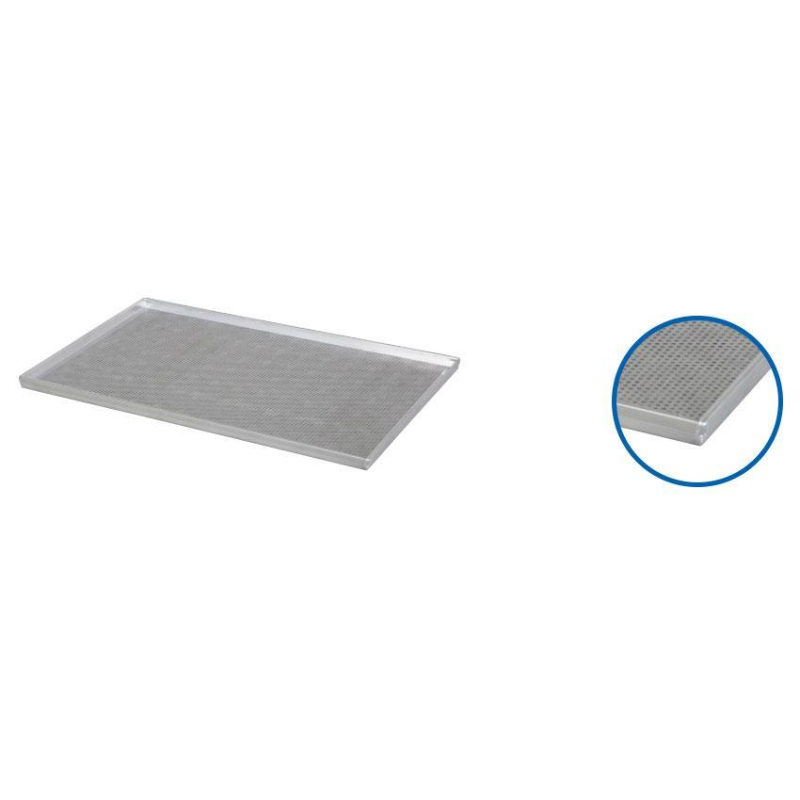 Plaque de four alu 325x530x20mm perfore 4 bords 90&deg;  1,5mm - ABP-1141-000 - Linum