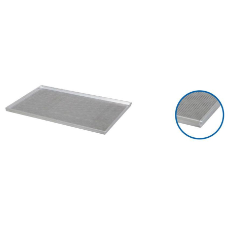 Plaque de four alu 325x530x20mm perfore 4 bords 90&deg;  1,5mm - ABP-1141-000 - Linum