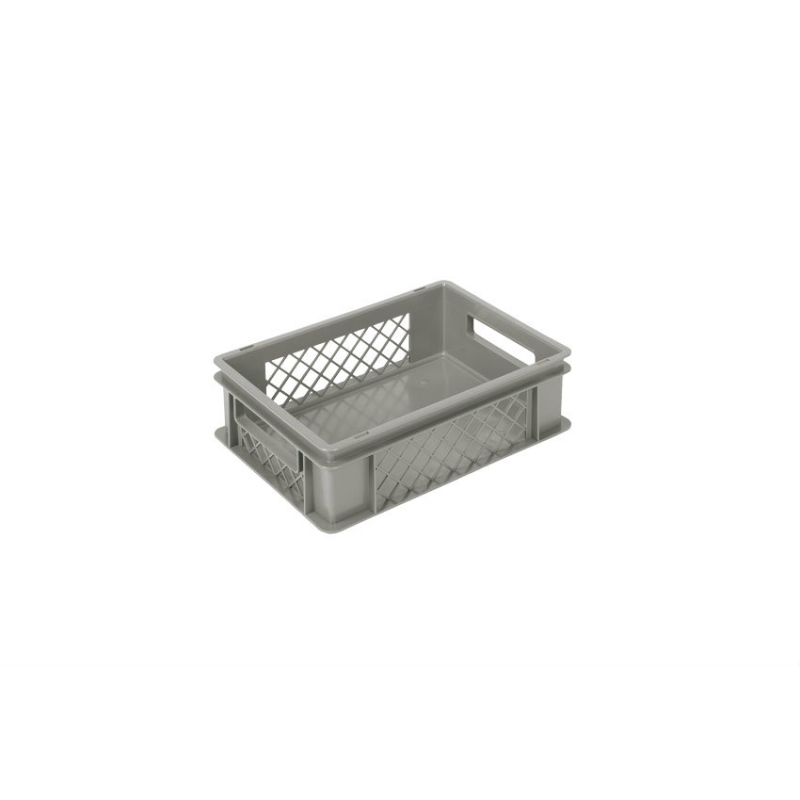 Euronorm 400x300x120mm - standard Fond plein - cotes ajoures - COD-4122-050 - Linum