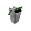 Poubelle avec couvercle basculant Corps gris - couvercle vert - 35l - ECG-0035-040 - Linum
