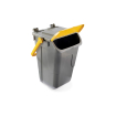 Poubelle avec couvercle basculant Corps gris - couvercle jaune - 35l - ECG-0035-080 - Linum