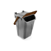Poubelle avec couvercle basculant Corps gris - couvercle brun - 35l - ECG-0035-090 - Linum