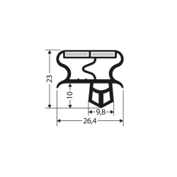 Joint magnetique - 2500mm/lng Avec aimant m18 - JPC-1310-010 - Linum