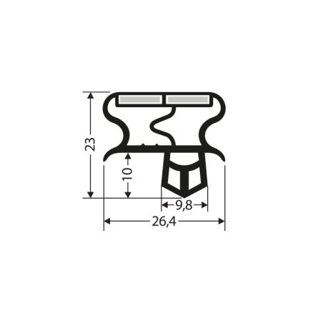Joint magnetique - 2500mm/lng Avec aimant m18 - JPC-1310-010 - Linum