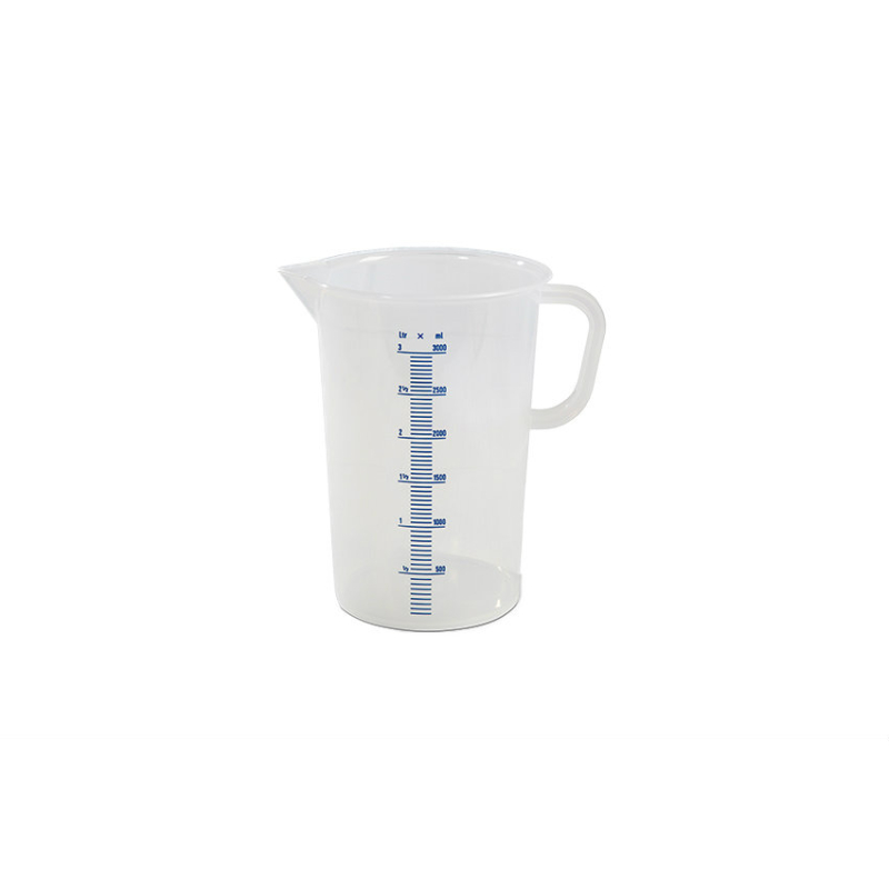Becher gradue - 3000 ml Graduation bleue en relief - MEJ-3000-991 - Linum