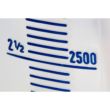 Becher gradue - 3000 ml Graduation bleue en relief - MEJ-3000-991 - Linum