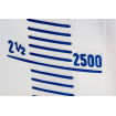 Becher gradue - 3000 ml Graduation bleue en relief - MEJ-3000-991 - Linum