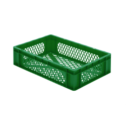 Euronorm 600x400x145 mm - standard Fond & cotes ajoures - RTP-6140-040 - Linum