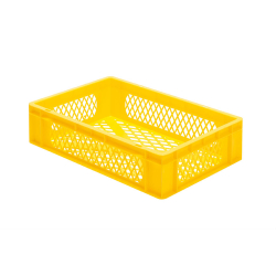 Euronorm 600x400x145 mm - standard Fond & cotes ajoures - RTP-6140-080 - Linum