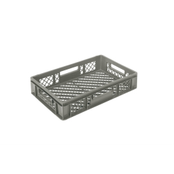 Euronorm 600x400x120mm - standard Fond & cotes ajoures - COP-6124-050 - Linum