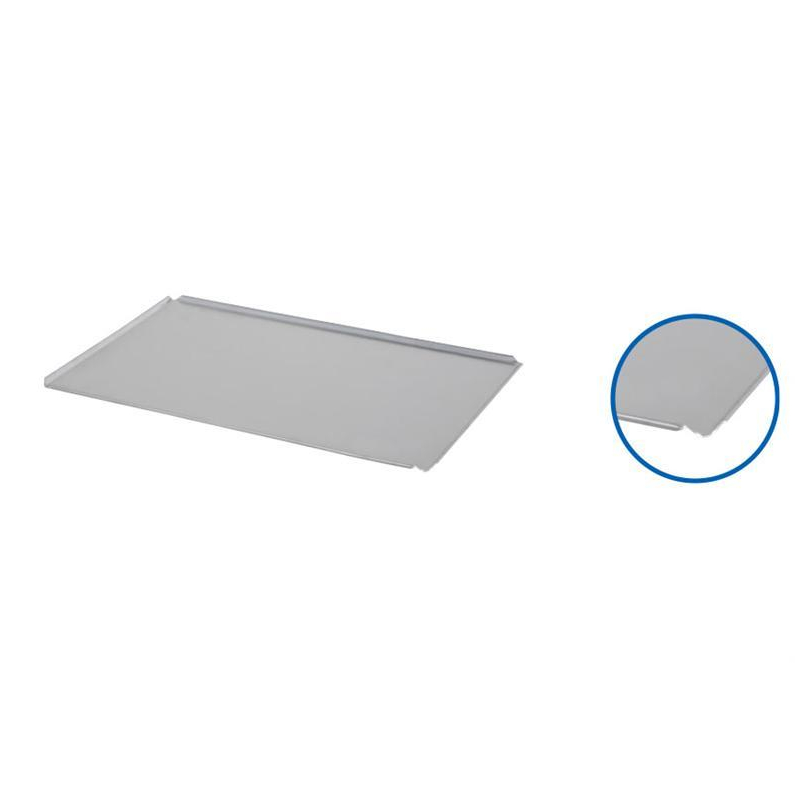 Plaque de four aluminium 600x400x10mm 4 coins ouverts 45&deg;  1,5mm - ABP-6400-000 - Linum