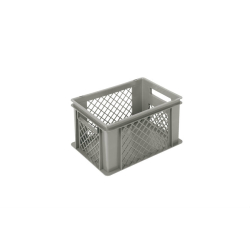 Euronorm 400x300x220mm - standard Fond plein - cotes ajoures - COD-4222-050 - Linum