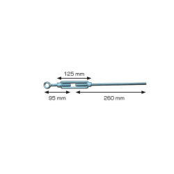 M10 vis de serrage avec oeil ferme Et tige m10 - 95/125/260 mm - ZIP-9111-000 - Linum
