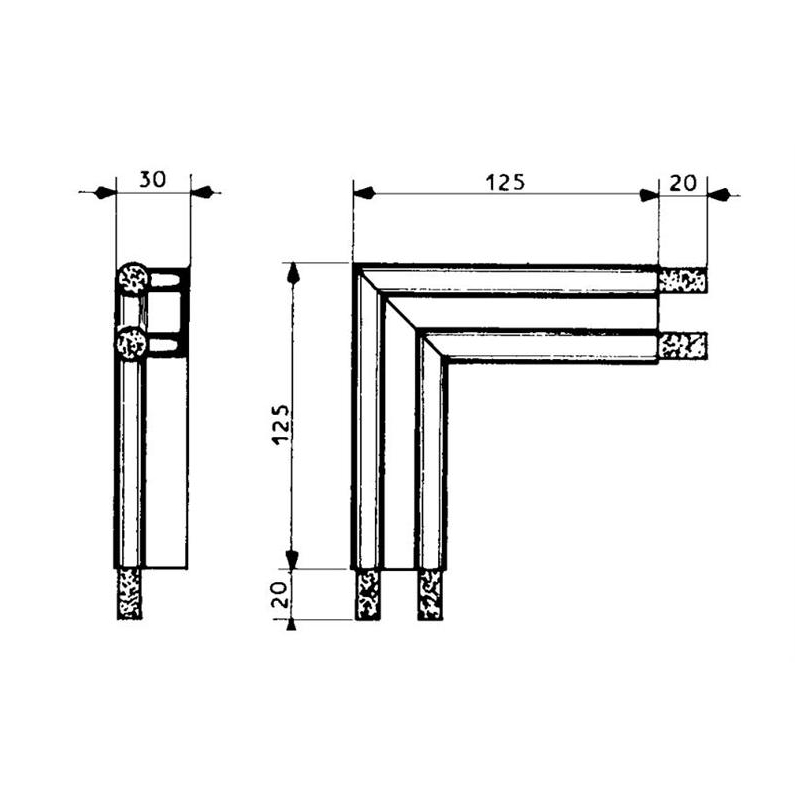 Angle de bourrelet 4453 Pour bourrelet 4451 - FDG-4453-020 - Linum